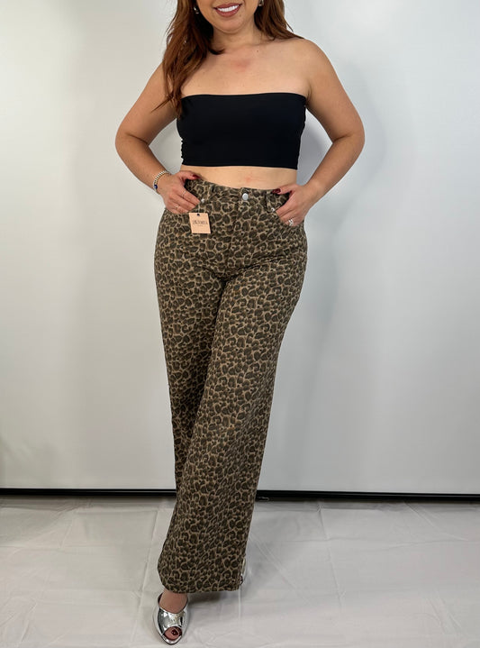 PANTALON ANIMAL PRINT MEZCLILLA