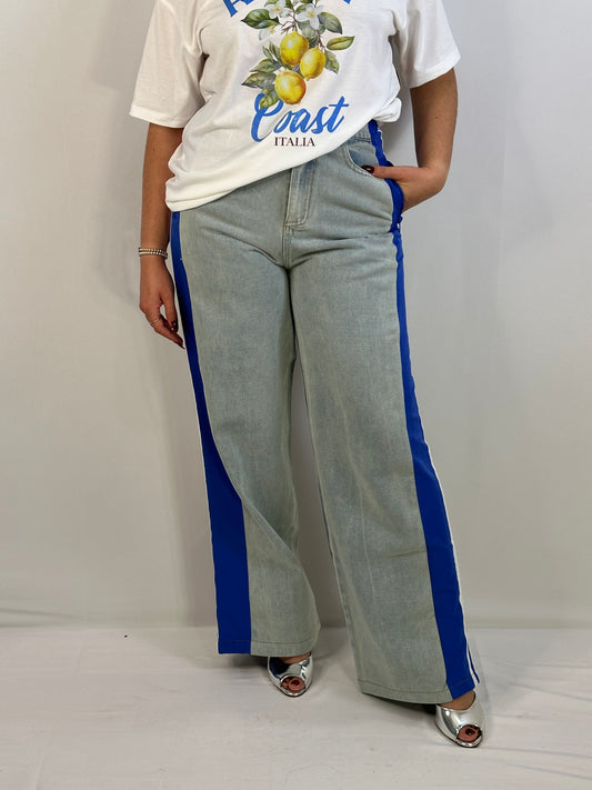 PANTALON MEZCLILLA CON RAYAS